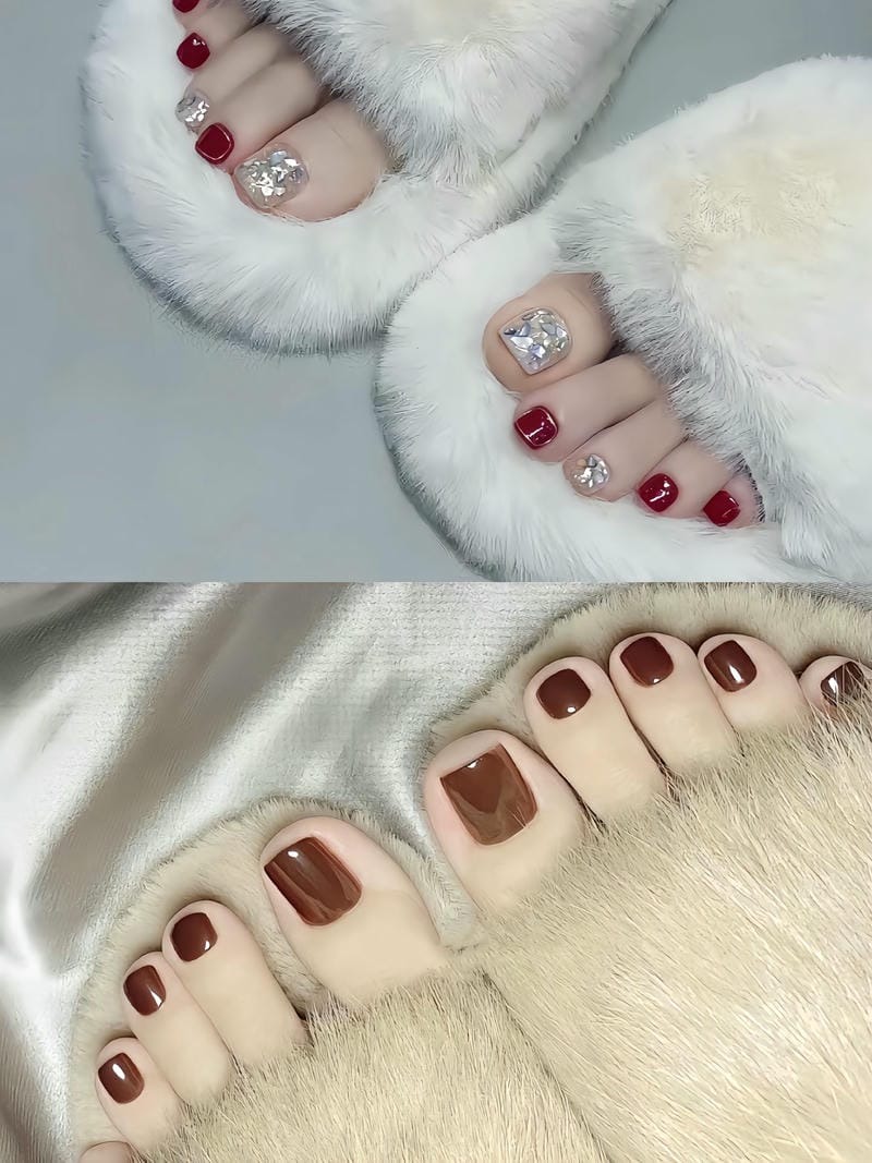 50+ Màu nail chân đẹp cho da ngăm sang chảnh và cuốn hút 8 Màu nail chân cho da ngăm đen đẹp sáng da