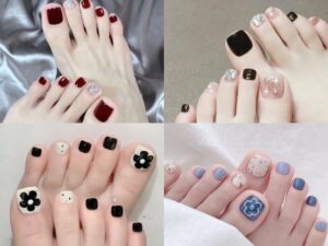 Bộ sưu tập mẫu nail chân đẹp với nhiều tông màu và phong cách từ nhẹ nhàng đến sang trọng.