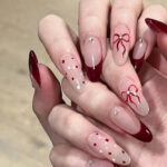 Mẫu nail màu đỏ