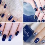 Bộ sưu tập mẫu nail màu xanh dương đẹp tông xanh nhẹ với nhiều kiểu marble, hoa nổi 3D và kẻ caro tinh tế, dễ ứng dụng.