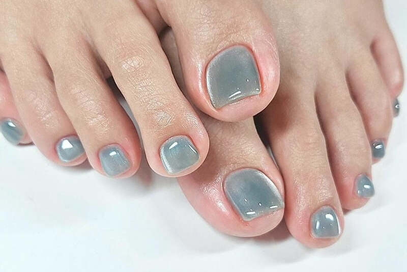 25+ Mẫu nail chân màu xanh sành điệu, mới lạ HOT nhất 1 Nail chân màu xanh