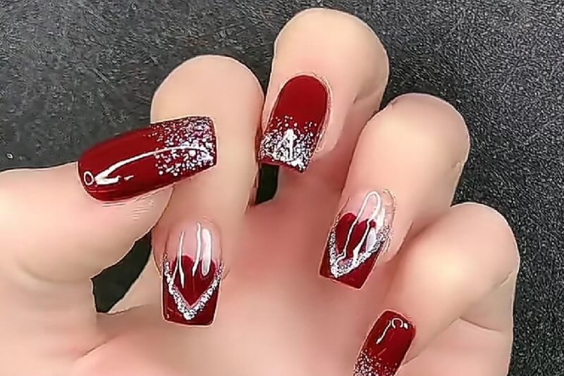 Top 15+ các mẫu nail màu đỏ đẹp sang chảnh, cuốn hút nhất 2 Nail màu đỏ đẹp