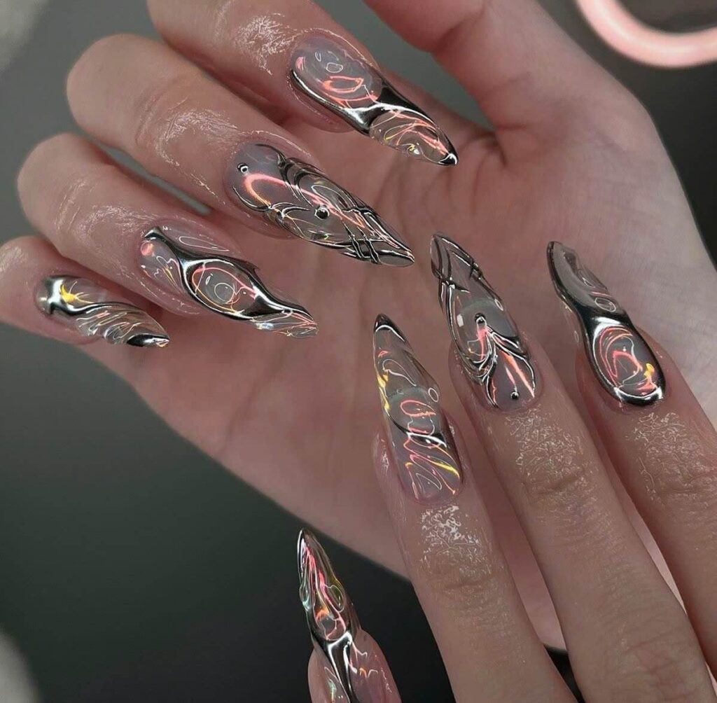 Nail nhóm màu Metallic